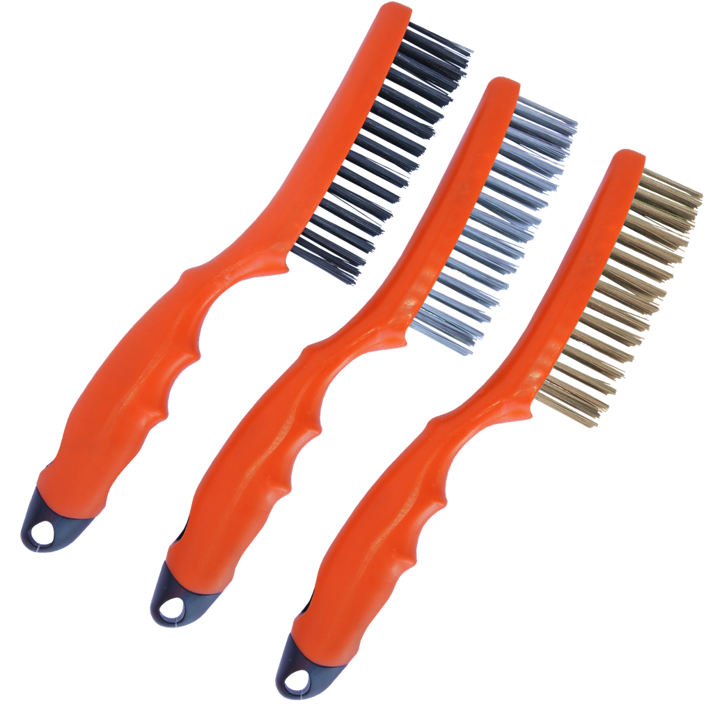[SP30892] WORKSHOP - BRUSH WIRE 254MM 3PC SET - 4 X 16 ROW