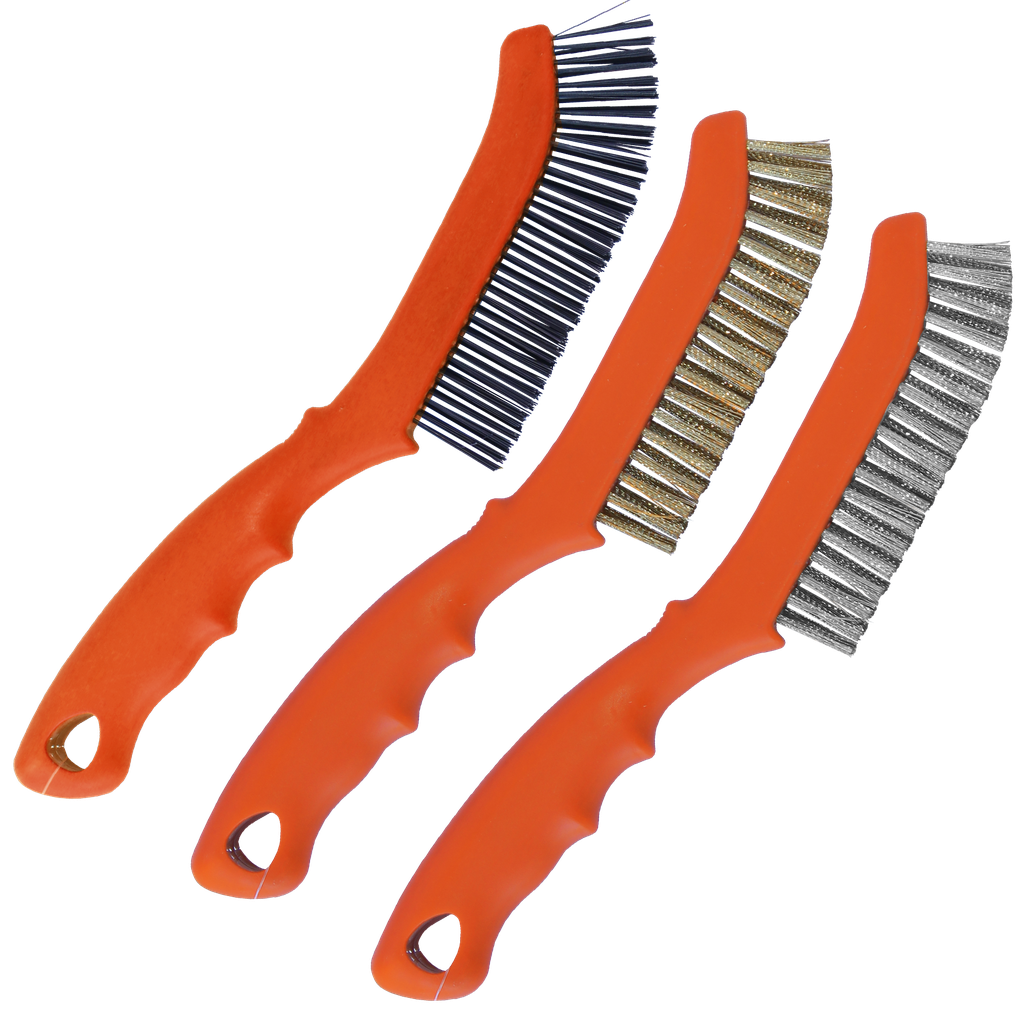 [SP30891] WORKSHOP - BRUSH WIRE 230MM 3PC SET - 2 X 18 ROW