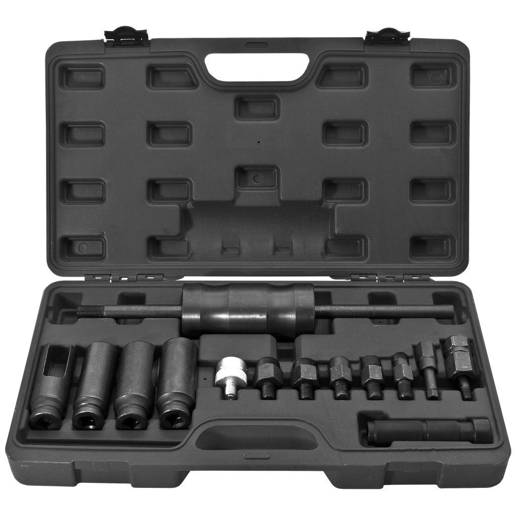 [SP66082] ENGINE SERVICE - DIESEL INJECTOR EXTRACTOR SET 14PC W/- SLIDE HAMMER