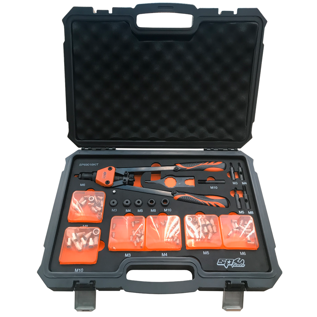 [SP69016] FASTENING TOOLS - RIVETER NUT 74PC SET - LEVER TYPE