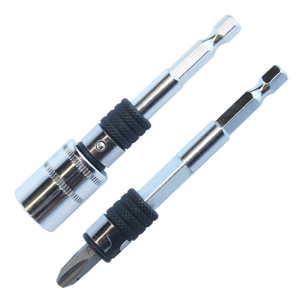 BIT SET - QUICK CHANGE SOCKET TO BIT - 1/4"DR & 1/4" HEX