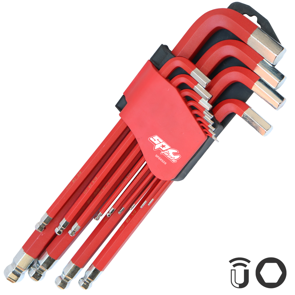 [SP34529] KEY SET - SAE HEX JUMBO BALL DRIVE 13PC