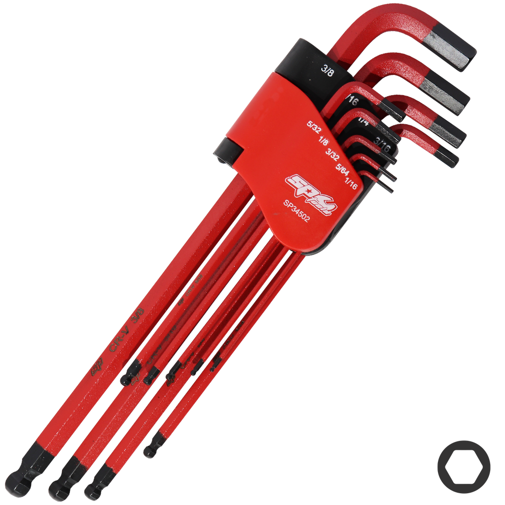 [SP34502] KEY SET - SAE HEX BALL DRIVE 9PC