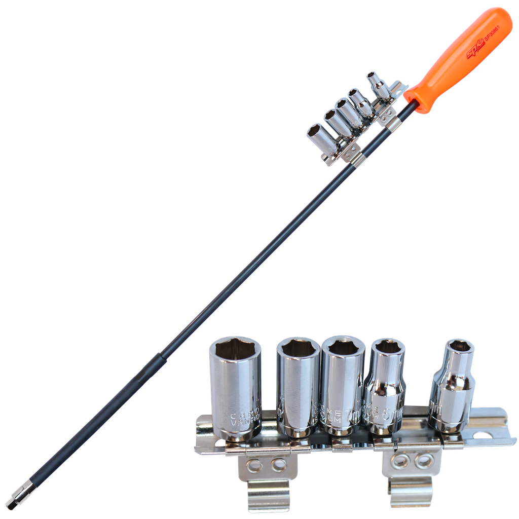 BIT SET -  HALF FLEXIBLE HOSE NUT DRIVER - 6PC SET