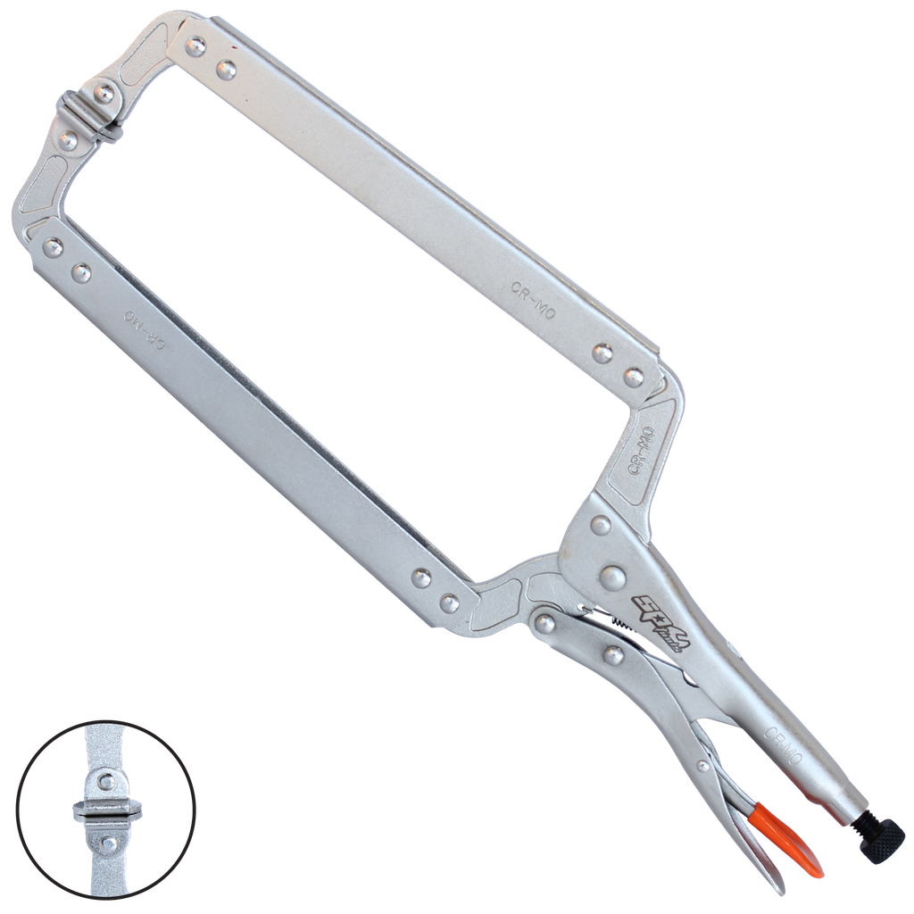 PLIERS & CUTTERS - LOCKING C-CLAMP SWIVEL PADS - 450MM (18")