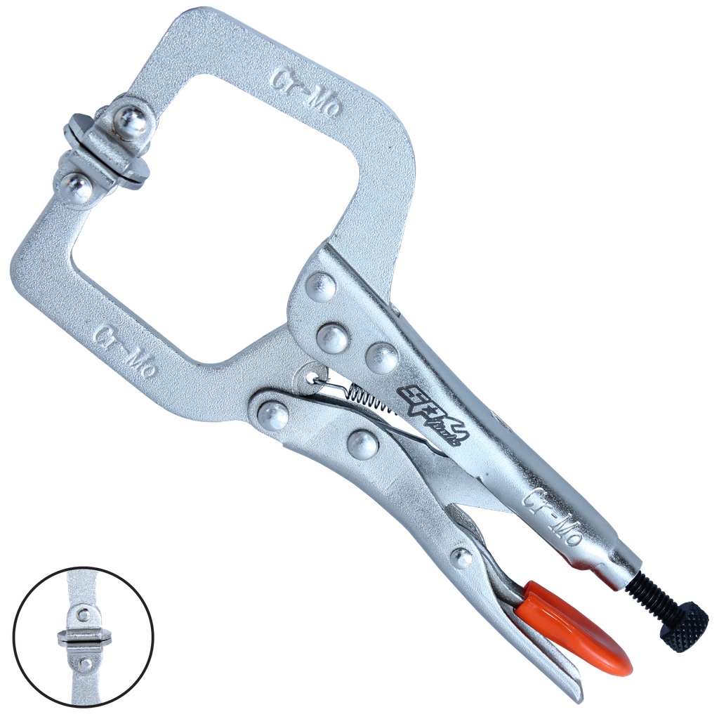 PLIERS & CUTTERS - LOCKING C-CLAMP SWIVEL PADS - 150MM (6")