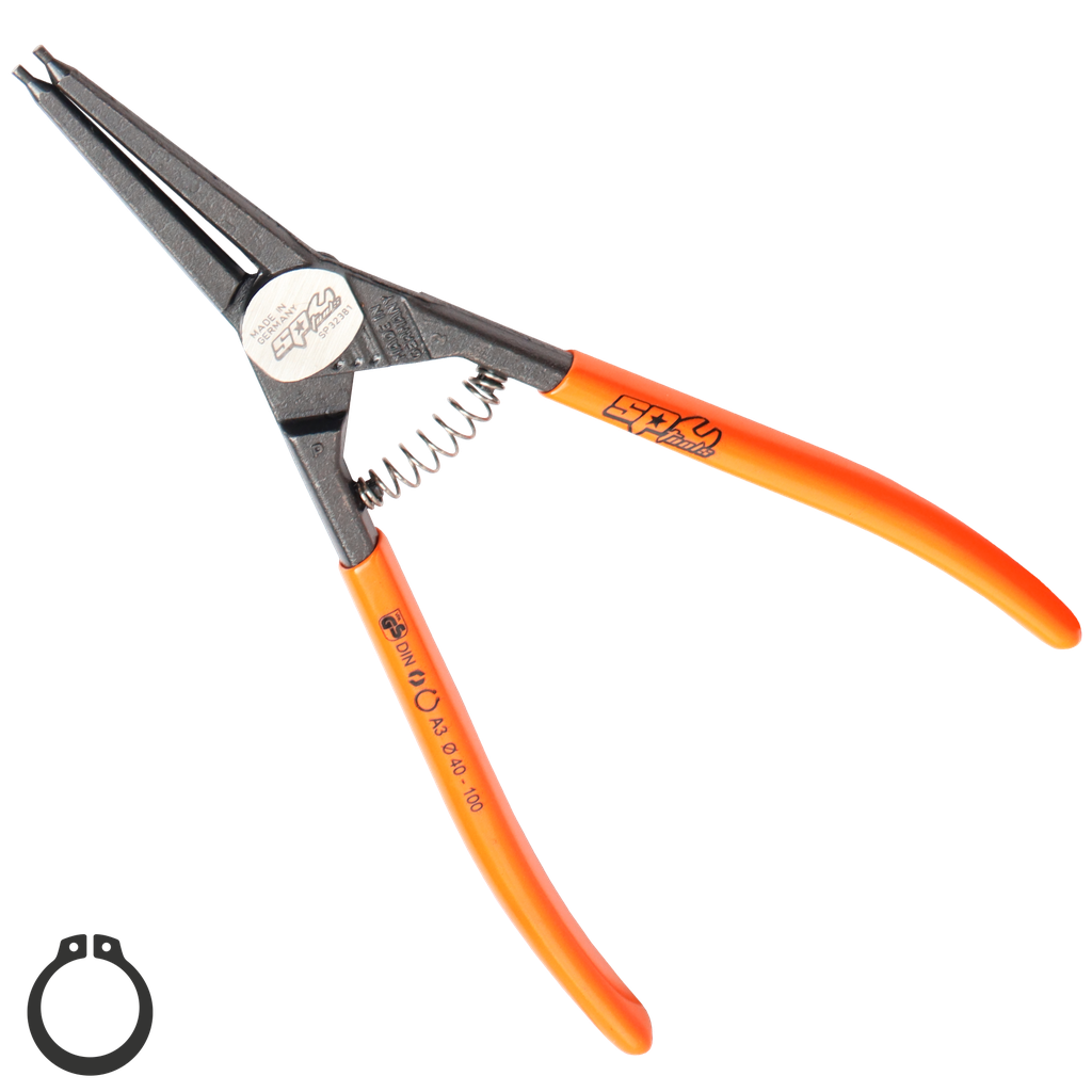 PLIERS & CUTTERS - HD CIRCLIP EXTERNAL STRAIGHT (40-100MM) PRECISION 220MM