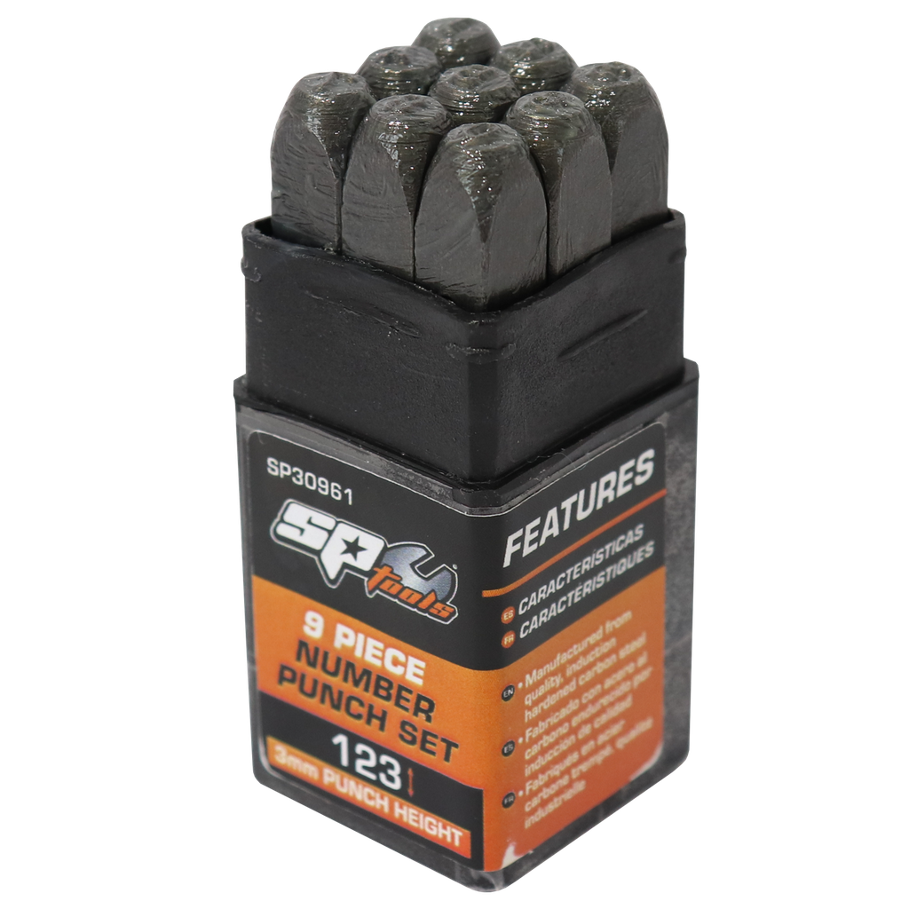 STRIKING TOOLS - NUMBER PUNCH 9PC SET (3MM)