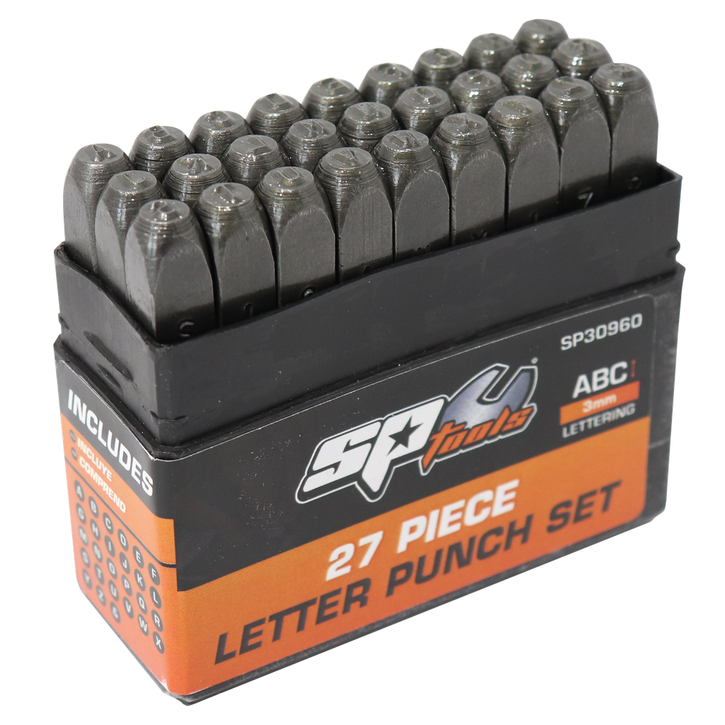STRIKING TOOLS - LETTER PUNCH 27PC SET (3MM)