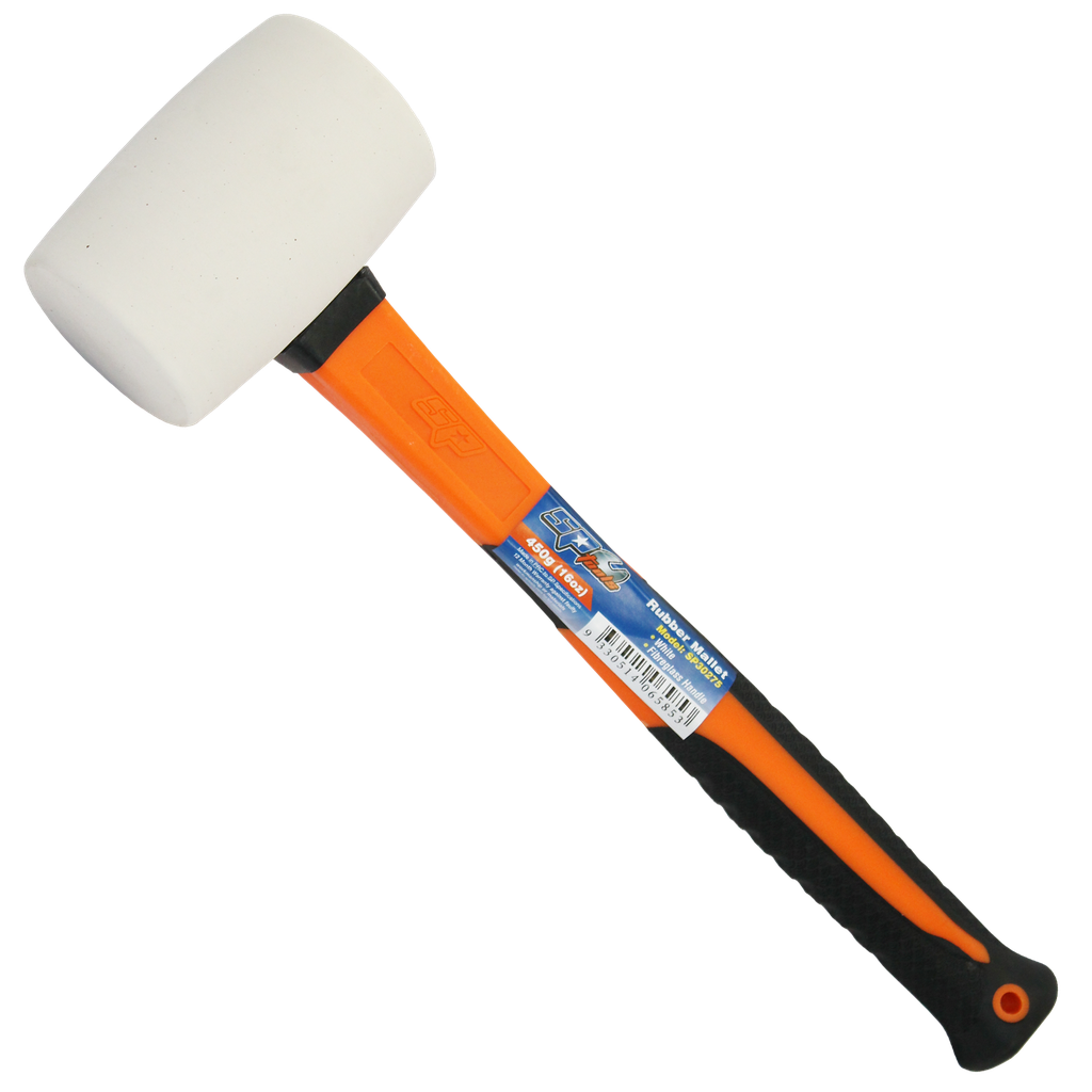STRIKING TOOLS - HAMMER RUBBER MALLET WHITE - 454G/16OZ/1LBS