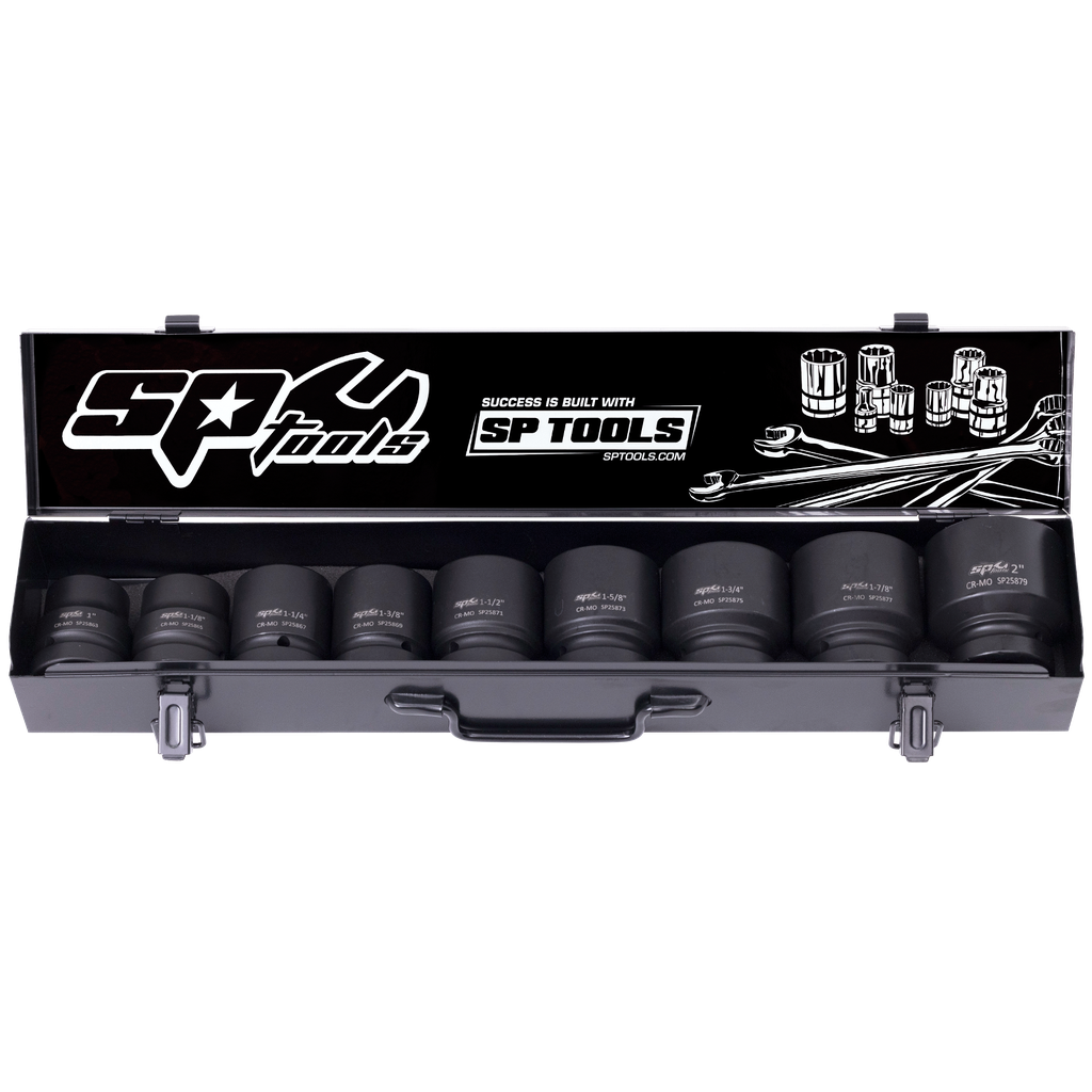 SOCKET SET IMPACT 1"DR 6PT 9PC SAE