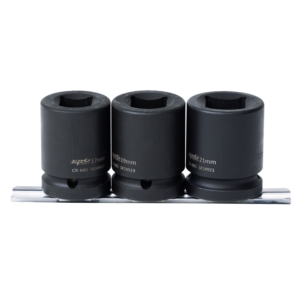 [SP20470] SOCKET RAIL IMPACT 3/4DR DOUBLE SQ 3PC METRIC