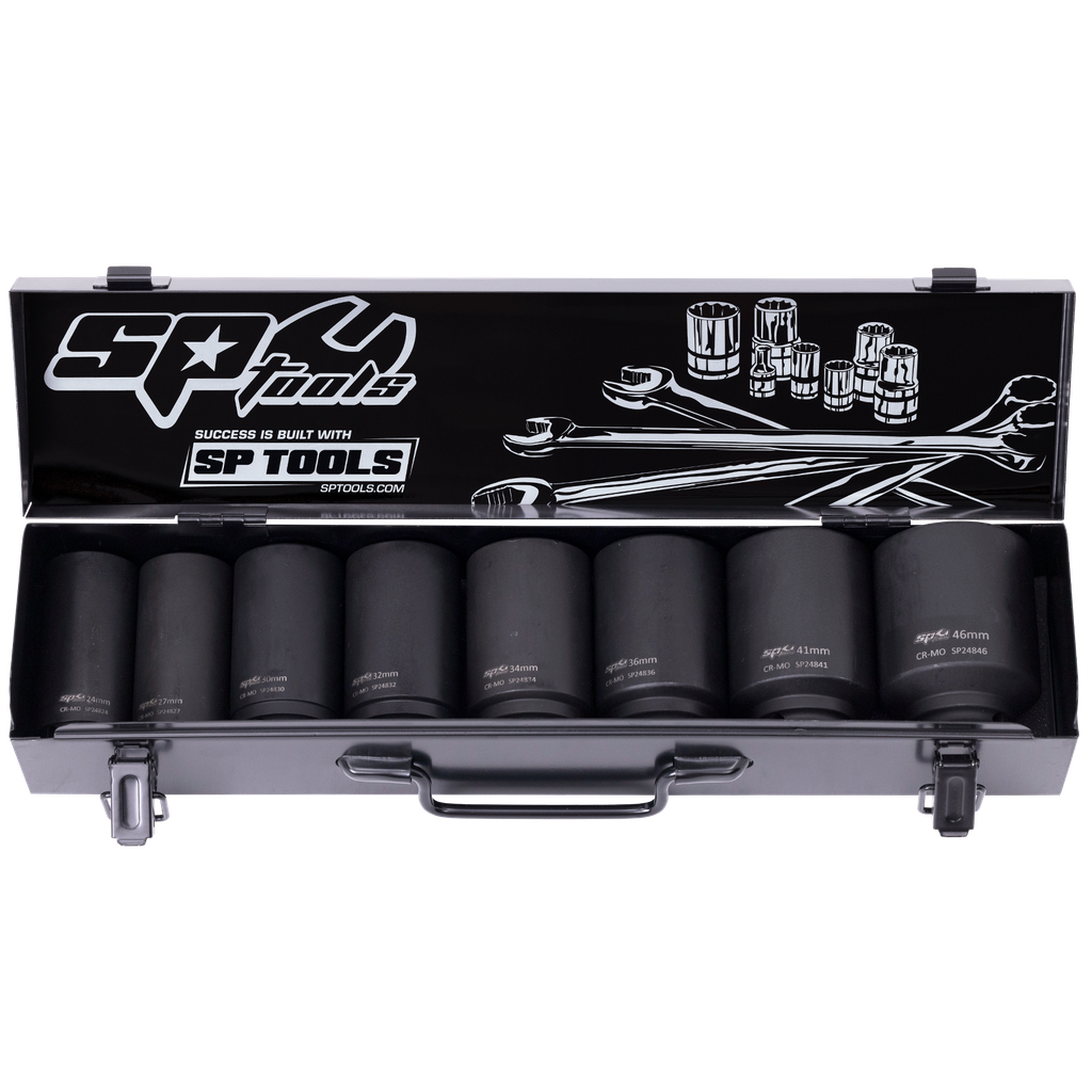 [SP20420] SOCKET SET IMPACT 3/4"DR DEEP 6PT 8PC METRIC