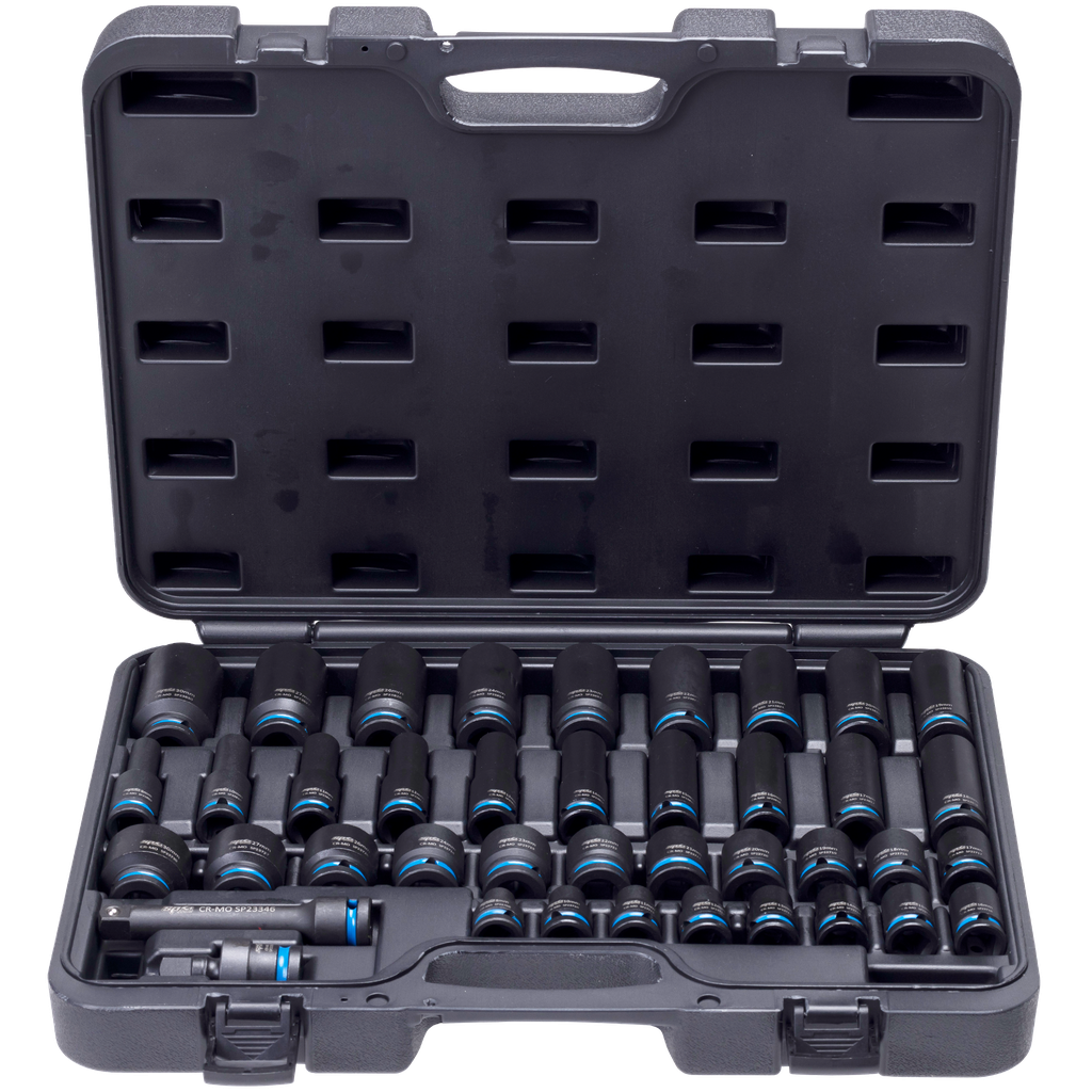 [SP20322] SOCKET SET IMPACT 1/2DR  6PT 40PC METRIC