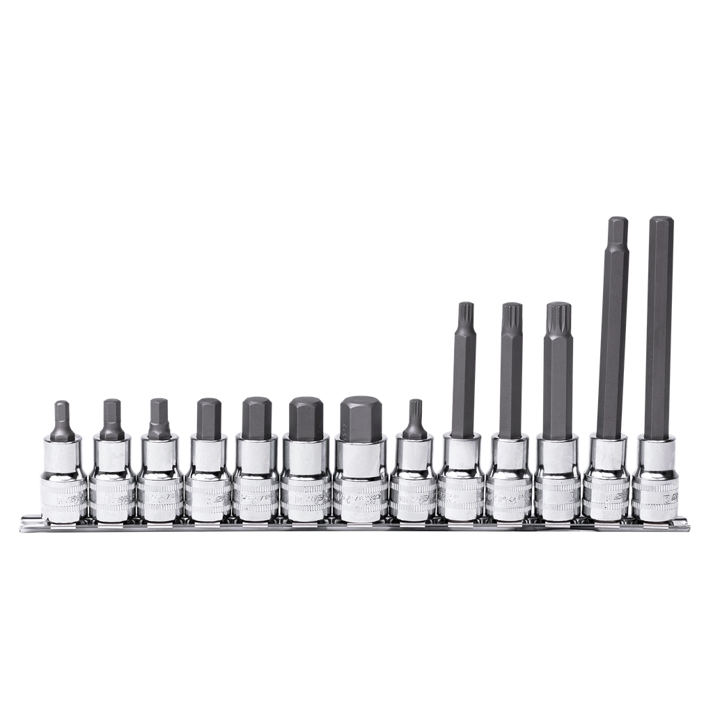 [SP20566] SOCKET RAIL SET 1/2"DR 13PC METRIC INHEX/SPLINE
