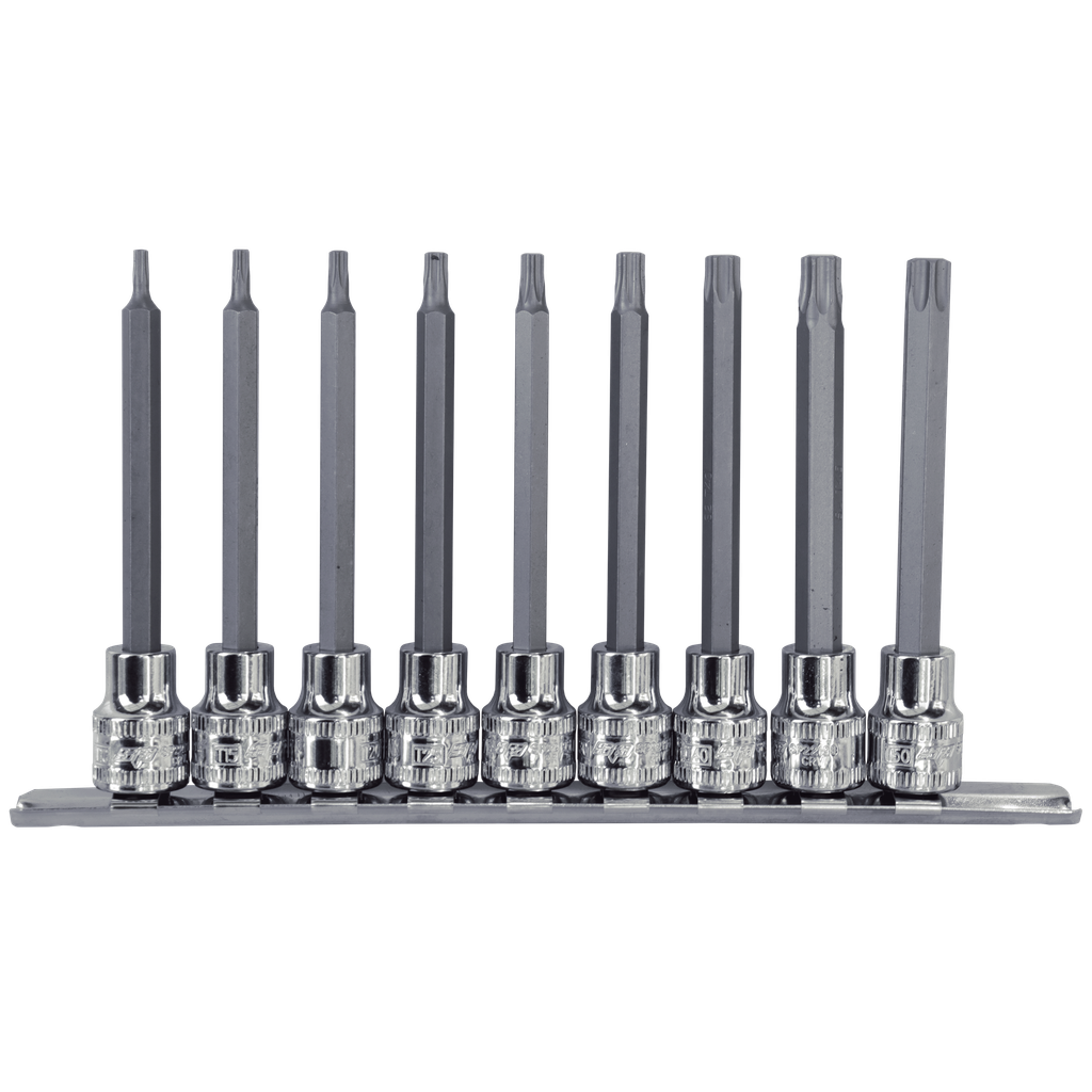SOCKET RAIL 3/8DR TORX  PLUS 9PC  - L 100MM