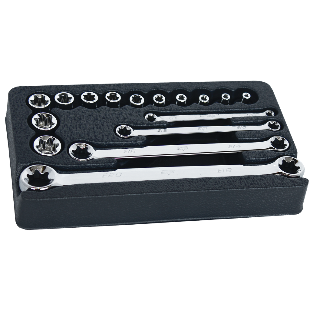 [SP20210] SOCKET & SPANNER SET - 3/8DR 16PC E TORX