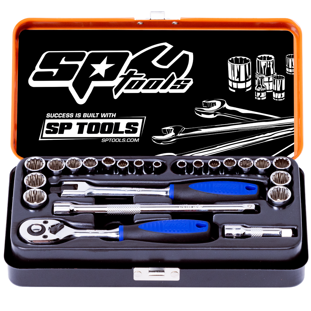 SOCKET SET - 1/4DR 12PT 23PC METRIC/SAE