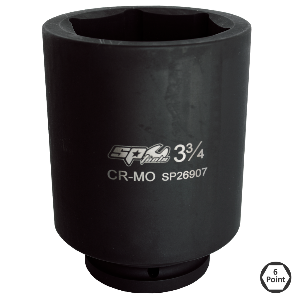 SOCKET IMPACT 1-1/2"DR 6PT DEEP SAE 3-7/16"