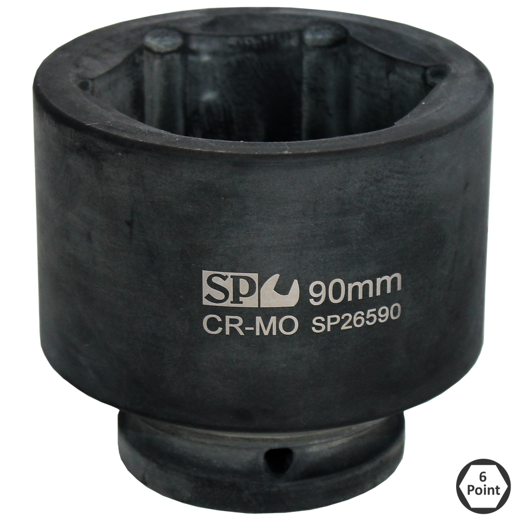 SOCKET IMPACT 1-1/2"DR 6PT METRIC 50MM