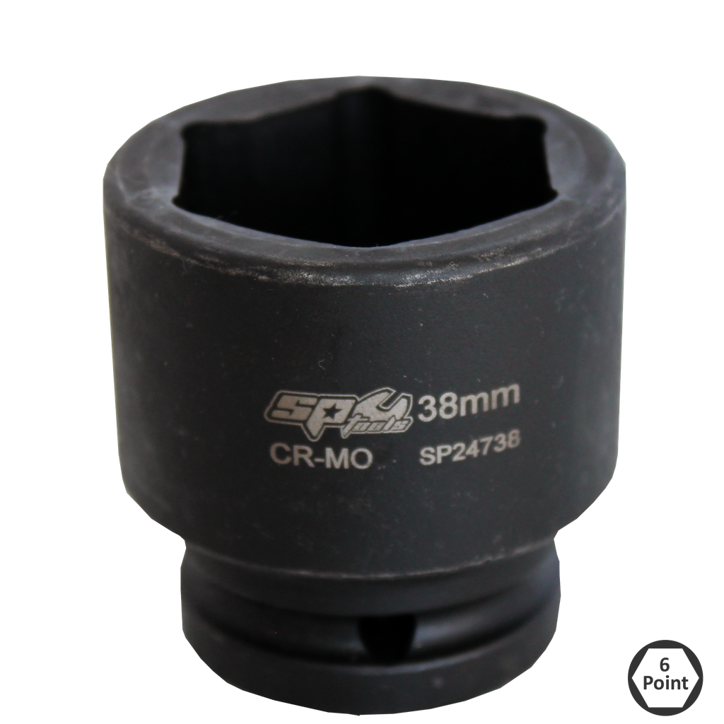 SOCKET IMPACT 3/4"DR 6PT METRIC 38MM SP TOOLS