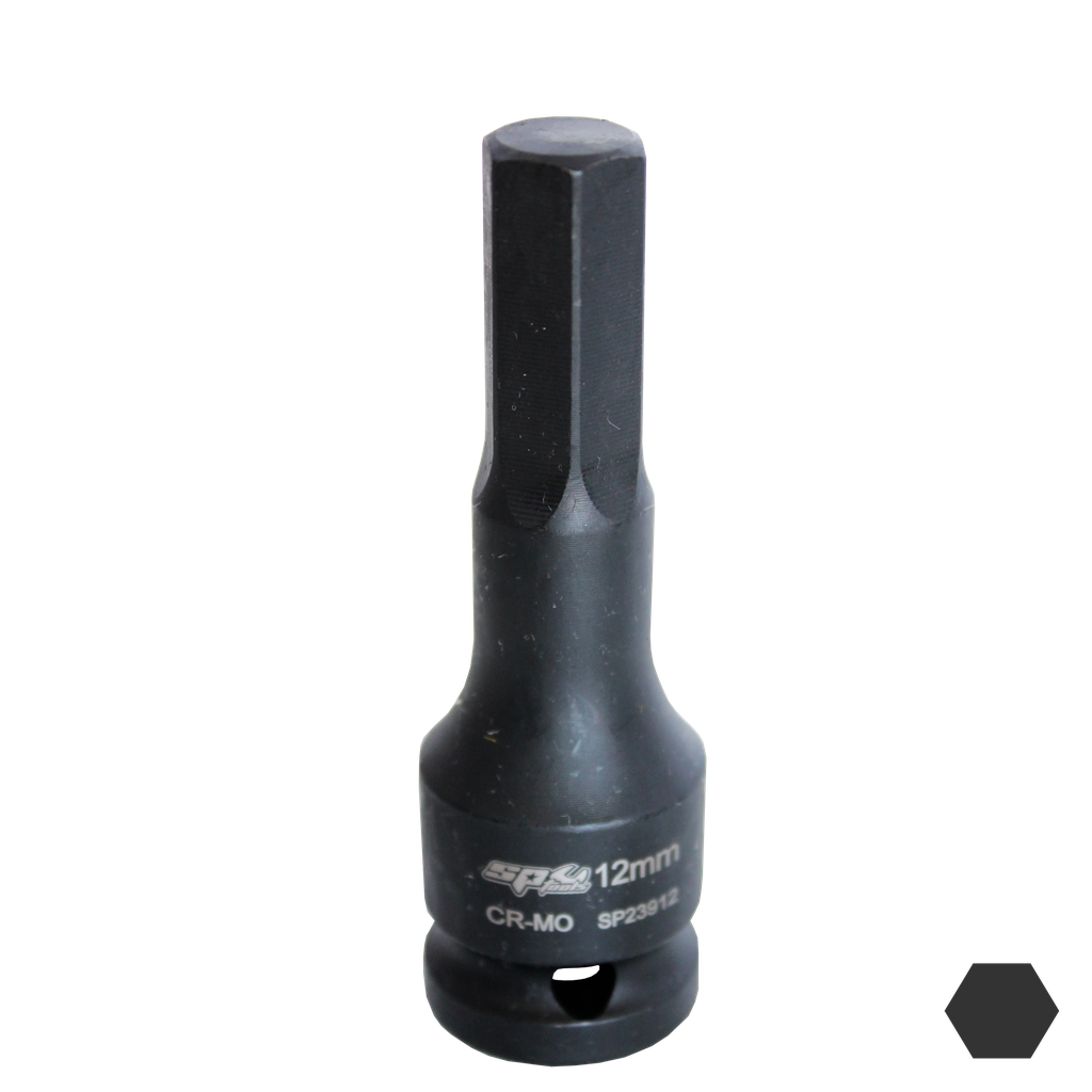 SOCKET IMPACT 1/2"DR INHEX METRIC 19MM SP TOOLS