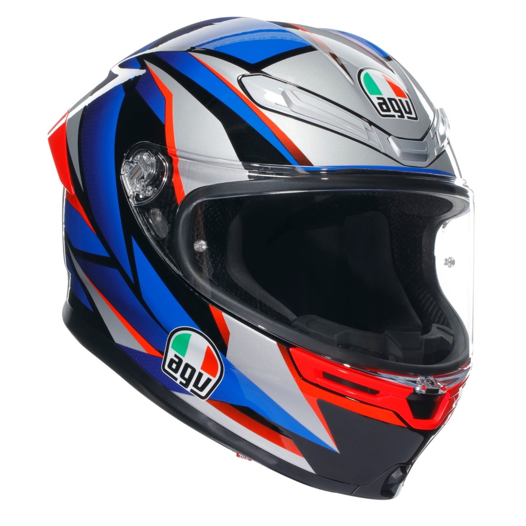 [5000605-3464165] AGV K6-S Graphic Motorcycle Helmet (M (57-58cm), Slashcut Black / Blue / Red)