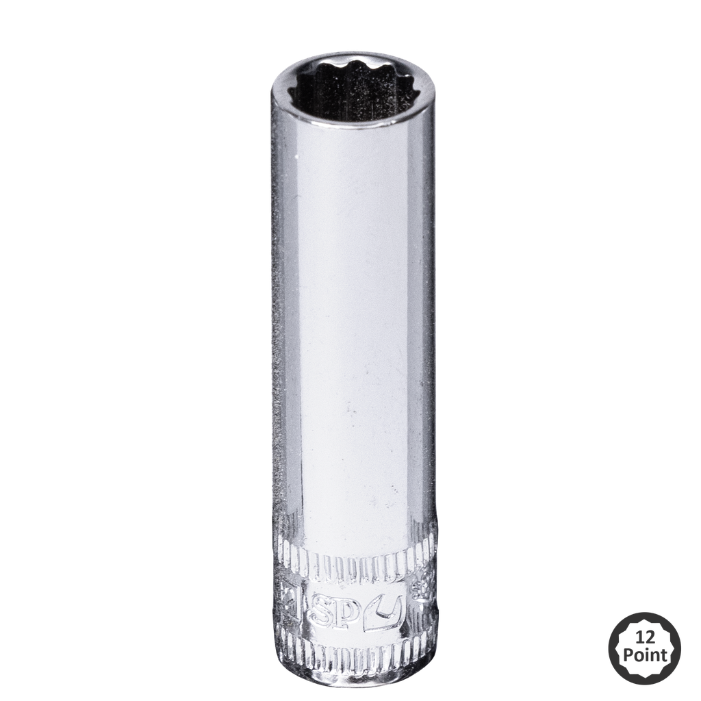 SOCKET - 1/4"DR DEEP 12PT SAE 3/8"