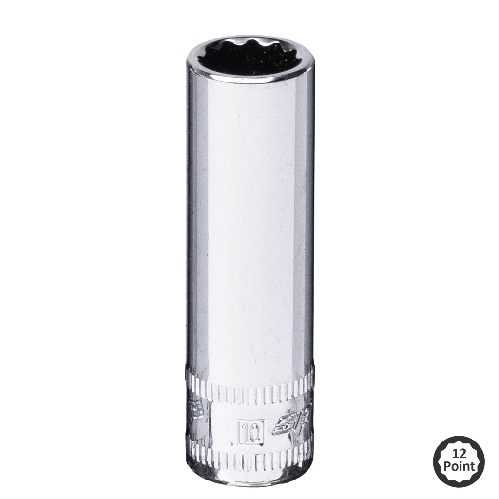 SOCKET - 1/4"DR DEEP 12PT METRIC 6MM