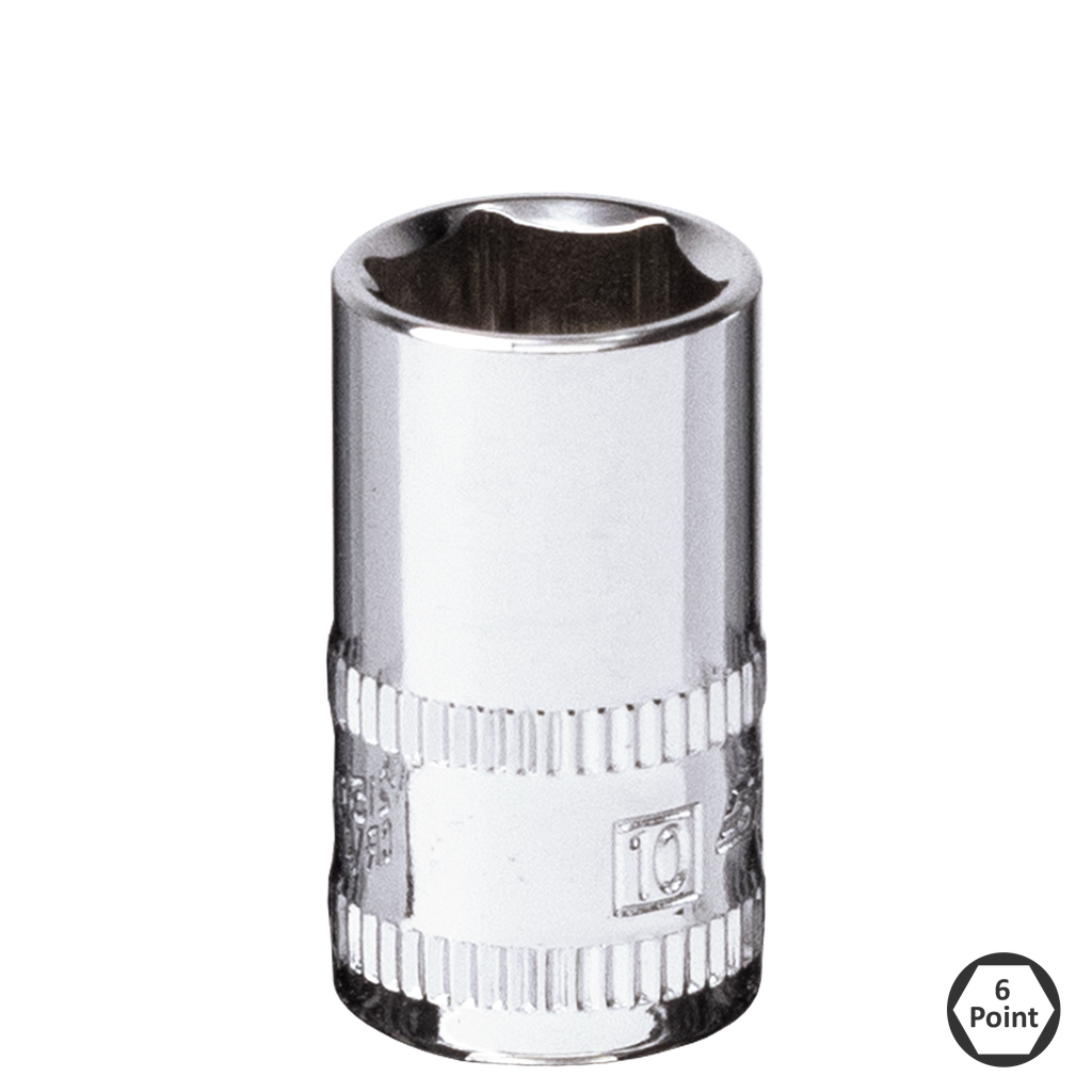 SOCKET - 1/4"DR STANDARD 6PT METRIC 12MM