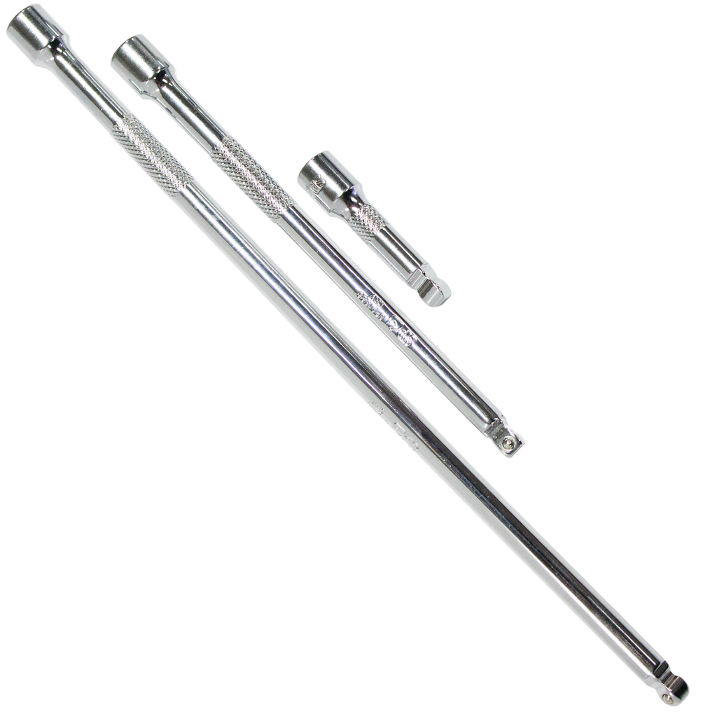 [SP21330] SOCKET ACCESSORIES - 1/4"DR EXTENSION WOBBLE BAR 3PC SET