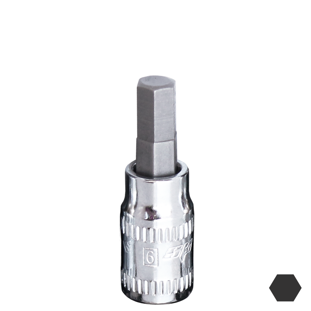 SOCKET - 1/4"DR INHEX METRIC 4MM