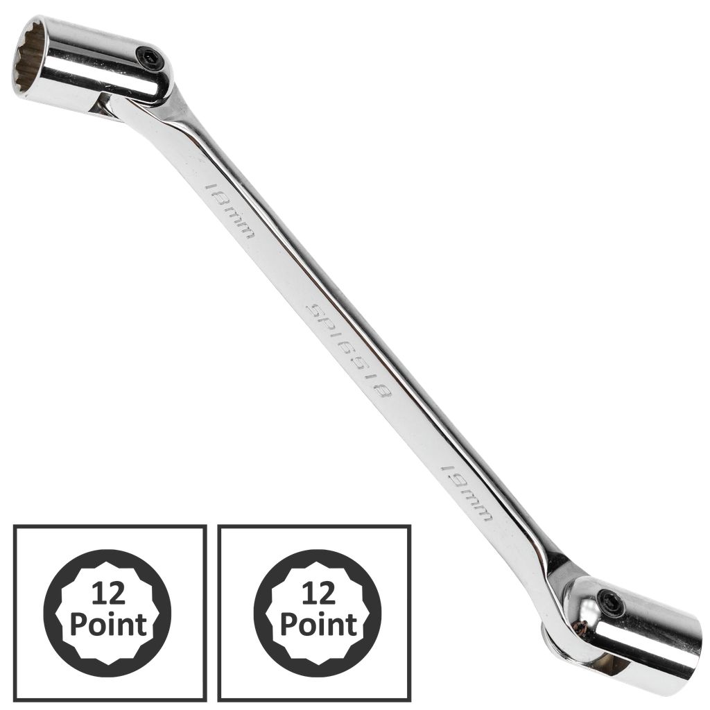 [SP16510] SOCKET - FLEXIBLE DOUBLE DUALHEAD SPANNER 10 X 11 MM
