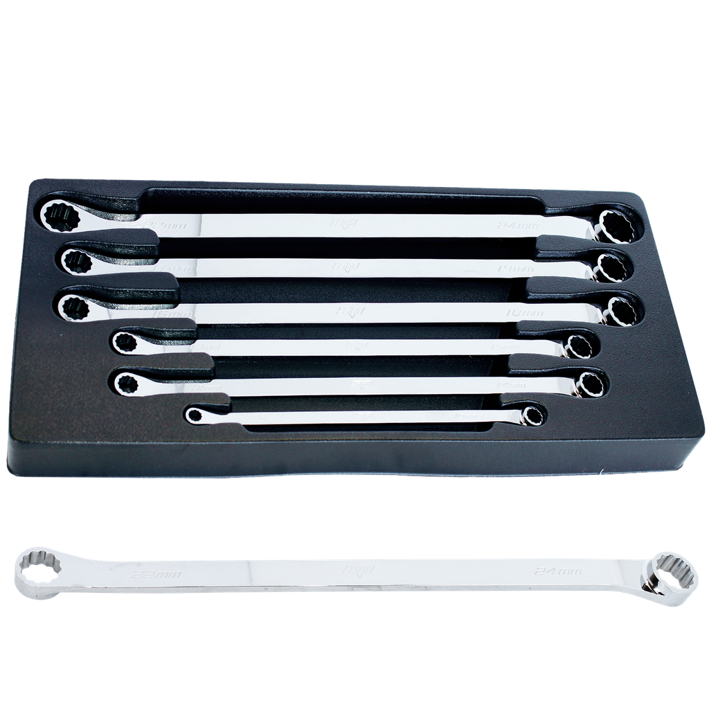 [SP10236] SPANNER SET - DOUBLE RING LONG 6PC METRIC