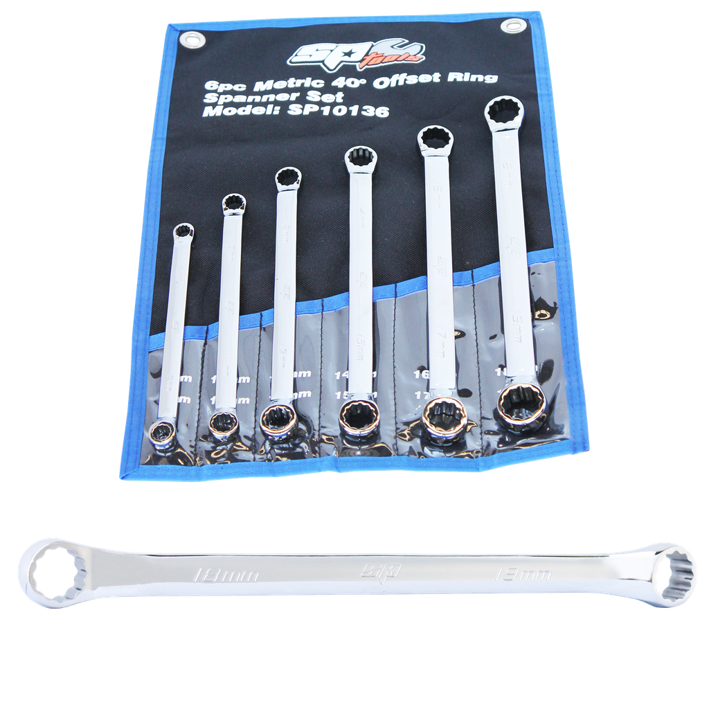 [SP10136] SPANNER SET - DOUBLE RING 6PC METRIC