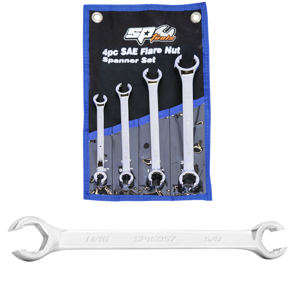 SPANNER SET - FLARE NUT 4PC SAE