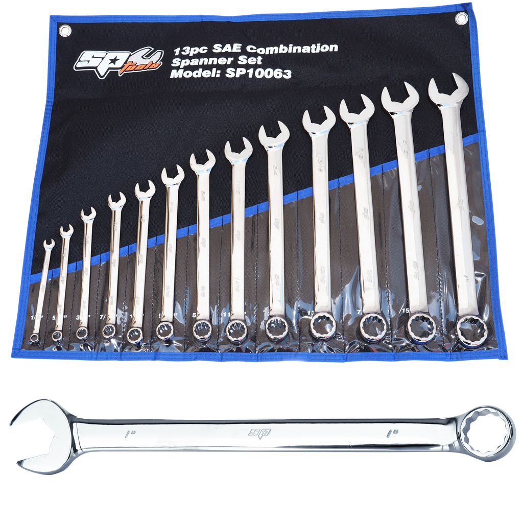 SPANNER SET - ROE QUAD DRIVE SAE 13PC