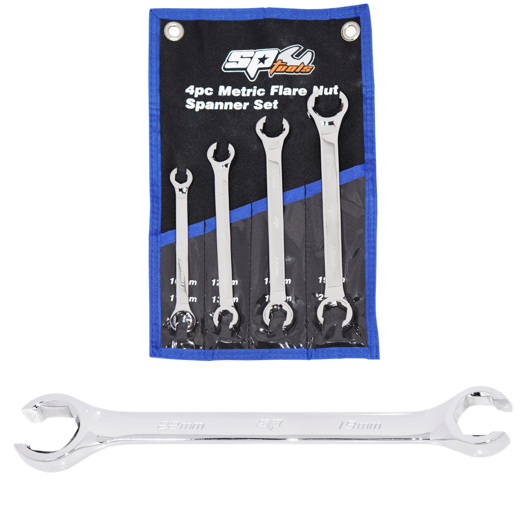 SPANNER SET - FLARE NUT 4PC METRIC