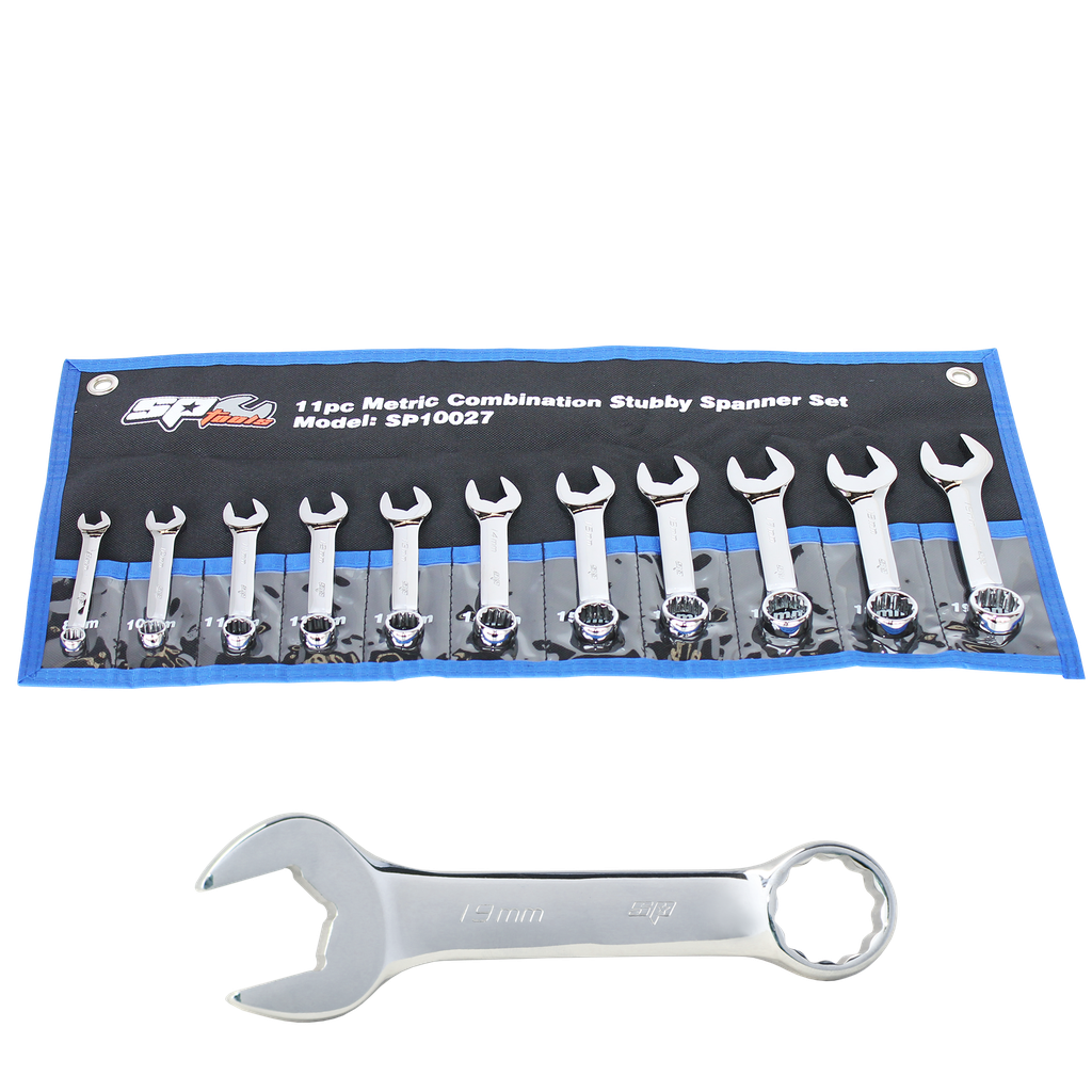 SPANNER SET - ROE QUAD DRIVE STUBBY METRIC 11PC