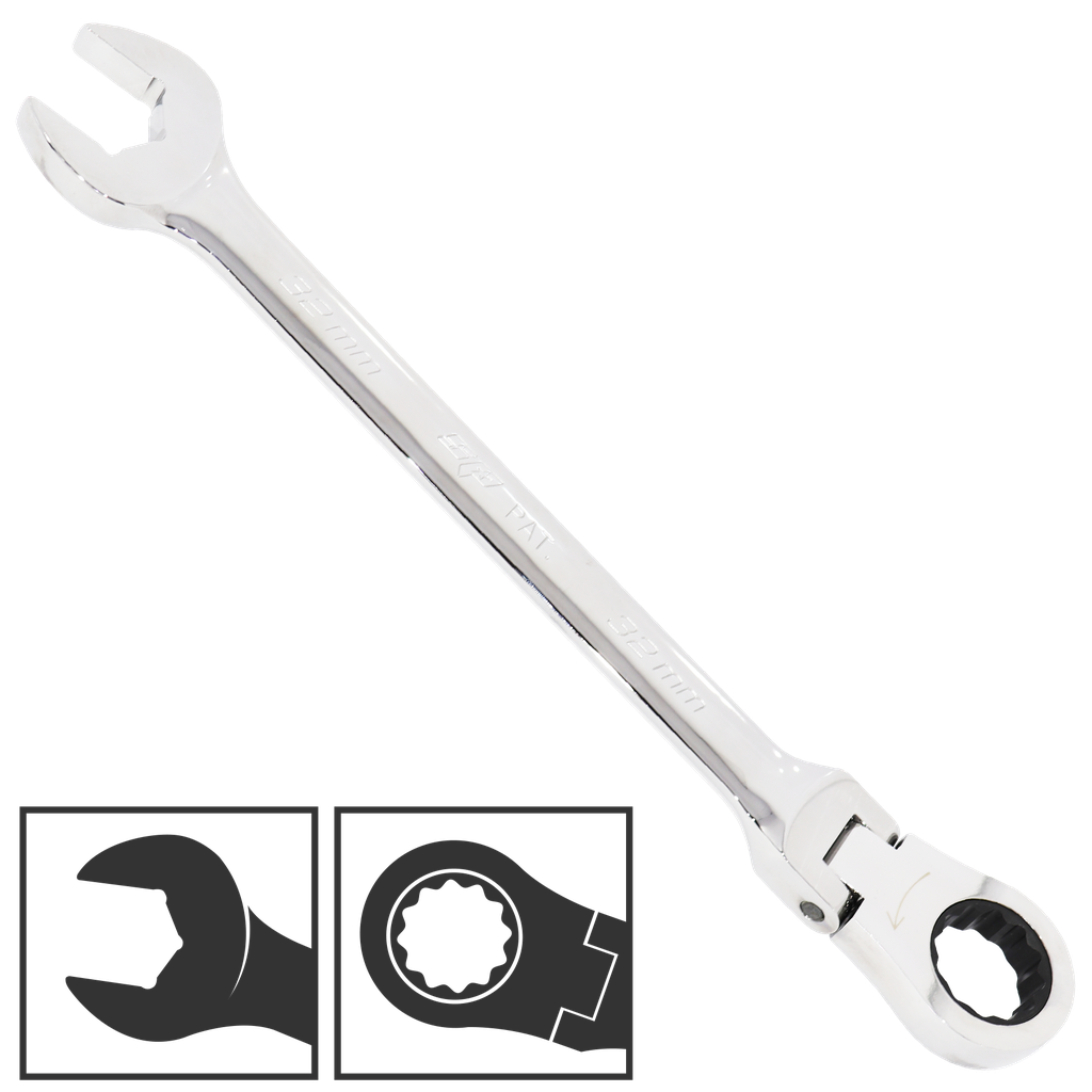 [SP17422] SPANNER ROE FLEXHEAD GEARDRIVE METRIC 22MM