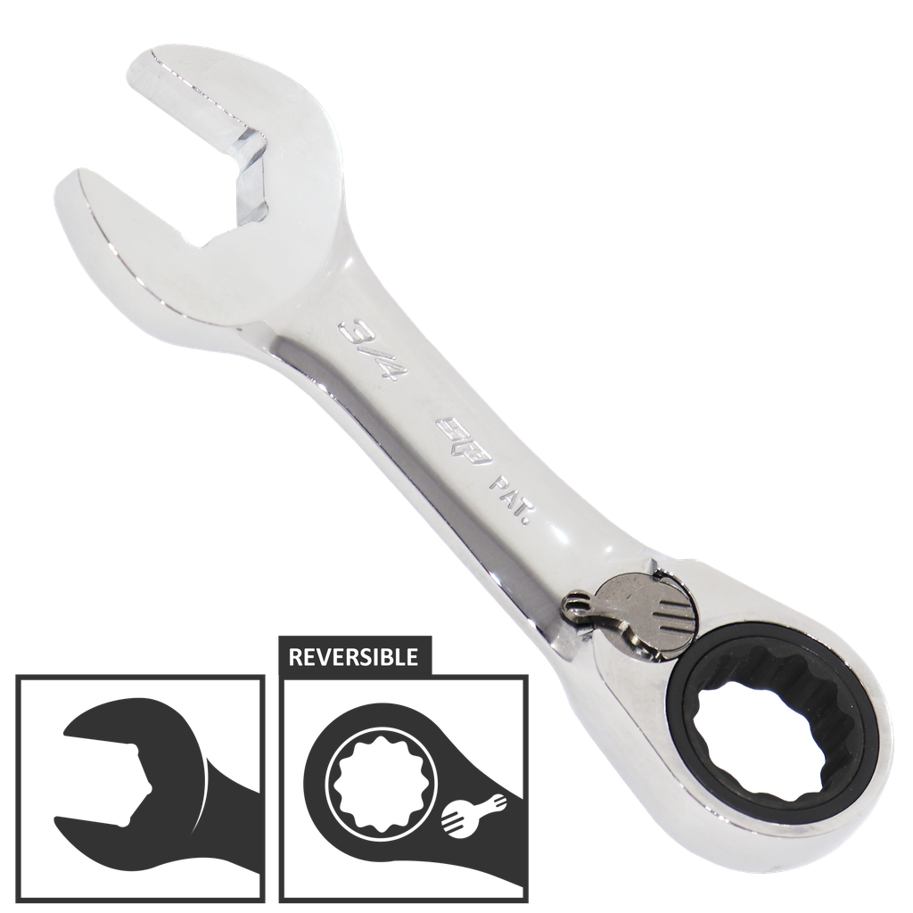 SPANNER ROE STUBBY REVERSIBLE GEARDRIVE SAE 11/16"