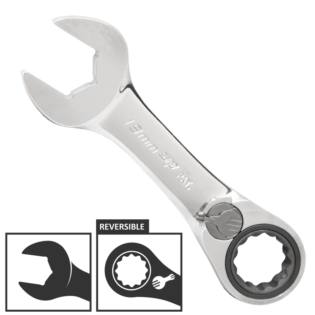 SPANNER ROE STUBBY REVERSIBLE GEARDRIVE METRIC 11MM