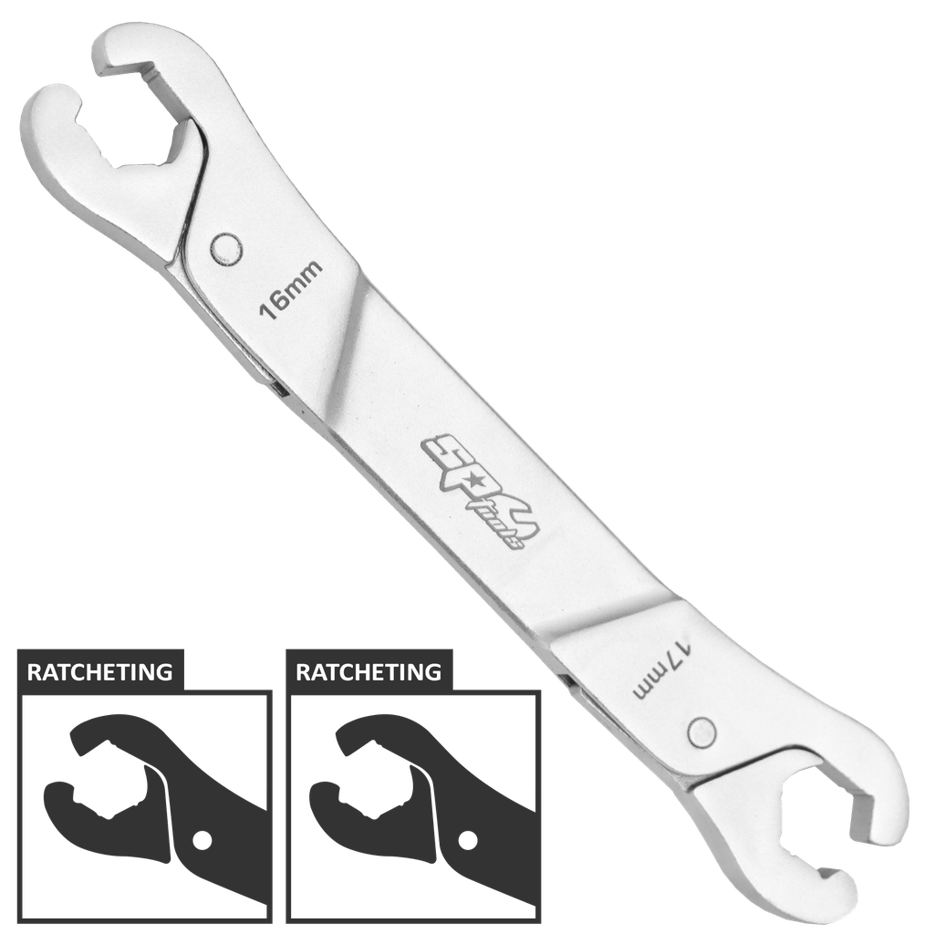 [SP16046] SPANNER FLARE NUT RATCHETING 16*17MM (5/8"X11/16")