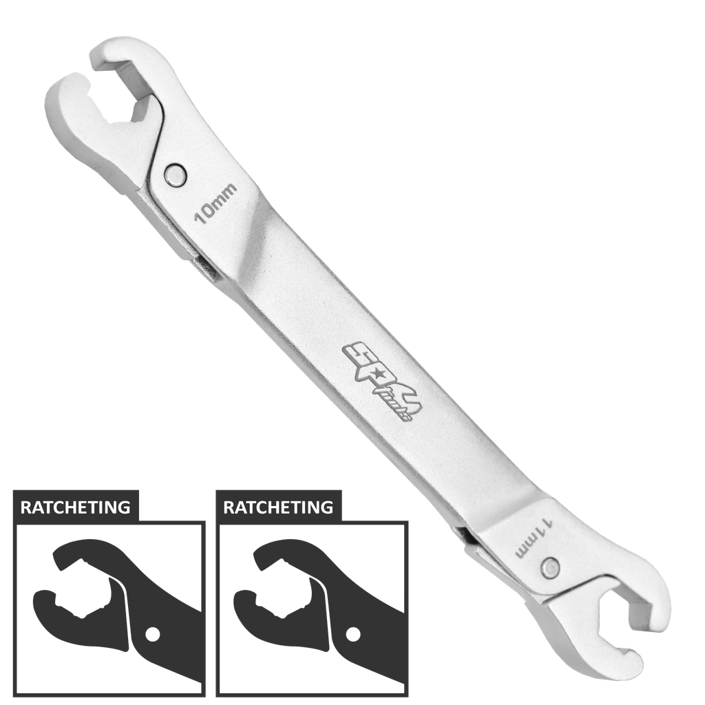 [SP16043] SPANNER FLARE NUT RATCHETING 10*11MM (3/8"X7/16")