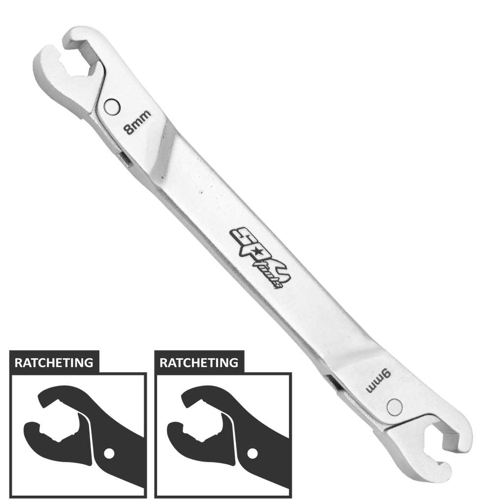 SPANNER FLARE NUT RATCHETING 8*9MM (5/16"X11/32")