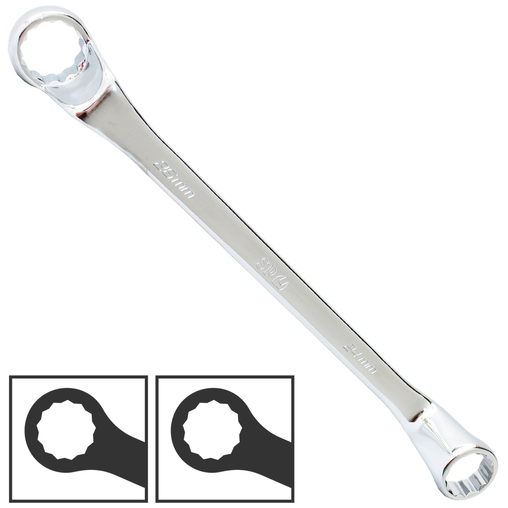SPANNER DOUBLE RING METRIC 14MM X 15MM