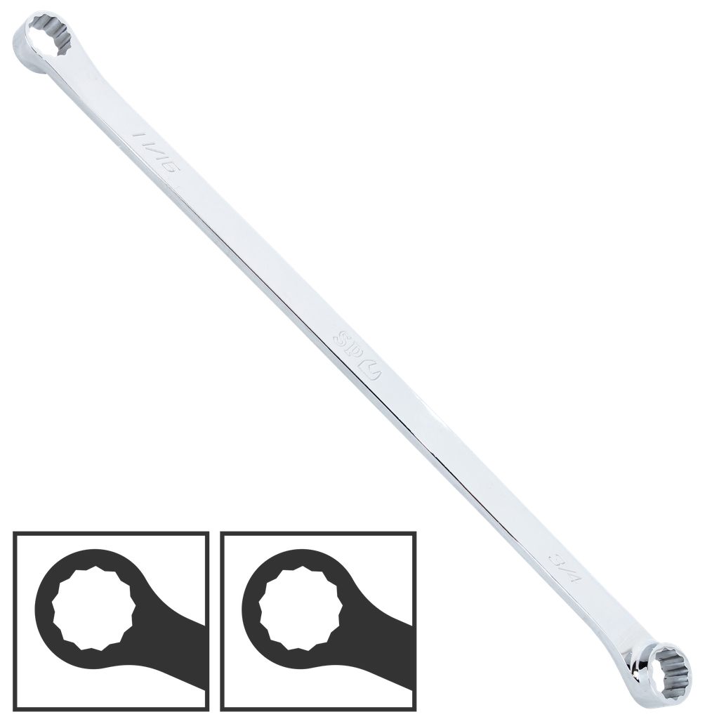 SPANNER DOUBLE RING SAE 5/8 X 9/16" 15DEGREE
