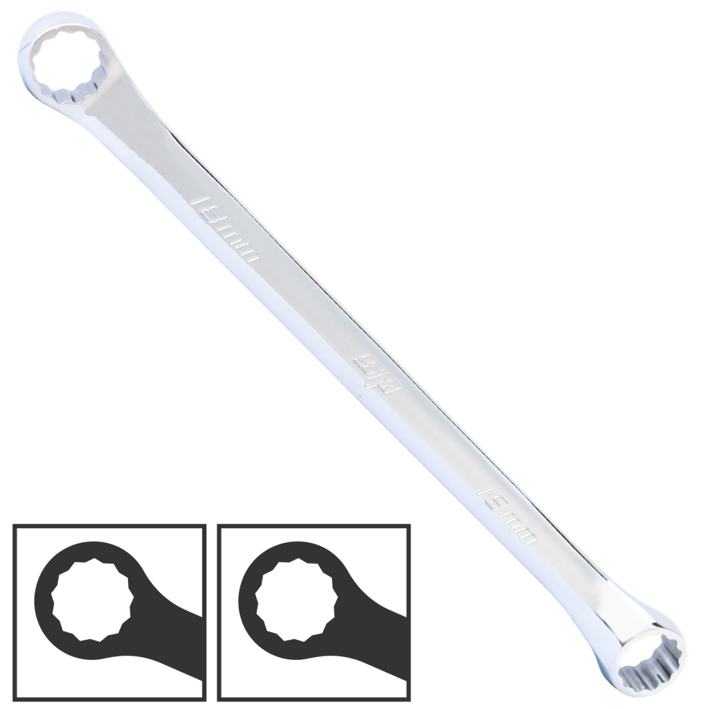 SPANNER RING DOUBLE RING METRIC 16MM X 17MM 40DEGREE