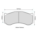 Pagid RST1 Brake Pads To Fit Brembo 07.7614.3 Caliper
