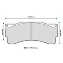 Pagid RST1 Brake Pads To Fit AP Racing CP6210 Caliper